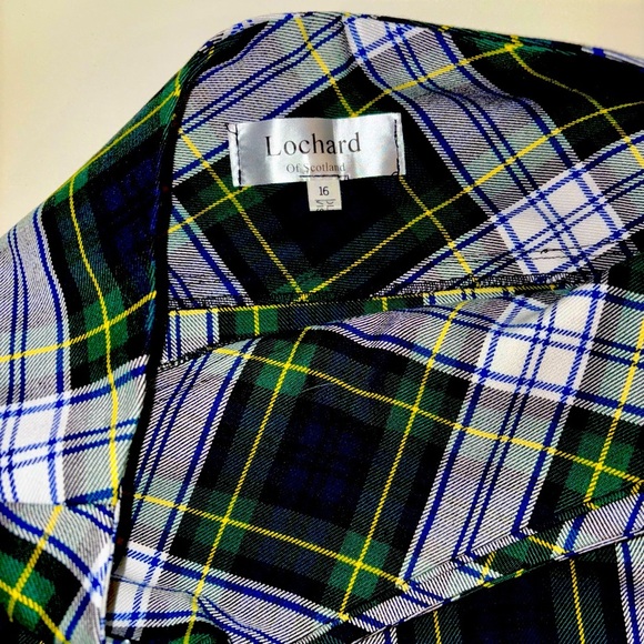 Lochard Of Scotland Green Vintage Tartan Plaid 100% Wool Kilt - Picture 2 of 3